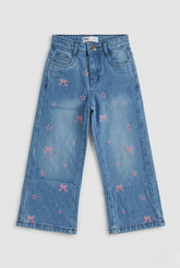 Girls Embroidered Denim