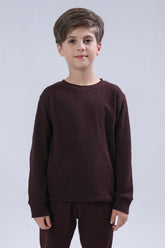 Basic Ribbed Sweatshirt