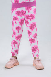 Palm Printed girls Trouser