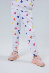 Girls Heart Printed Trouser