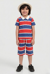Kids Casual Stripe Twin Set