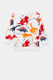 Dino Printed Boys Sweatshirt