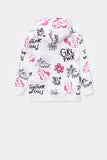 Minnie Printed Girls Hoodie