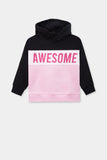 Girls Color Block Hooded Top