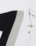 Color Block Button Polo