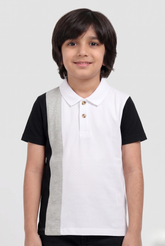 Color Block Button Polo