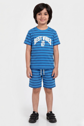 Boys Printed Striped Set