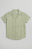 Cuban Collar Mint Shirt