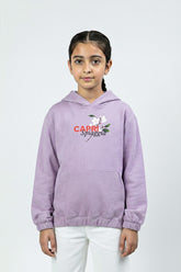 Girls Graphic Long Hoodie