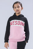 Girls Color Block Hooded Top