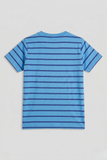 Boys Printed Striped Tee