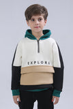 BOYS COLOR BLOCK HOODED TOP