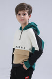 BOYS COLOR BLOCK HOODED TOP