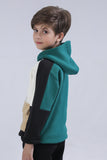 BOYS COLOR BLOCK HOODED TOP