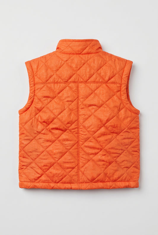 Orange Quilted Jacket