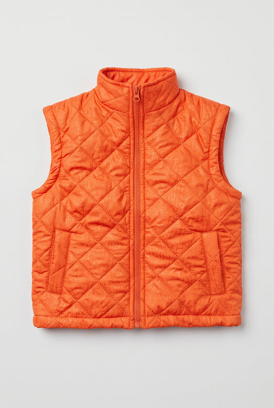 Orange Quilted Jacket