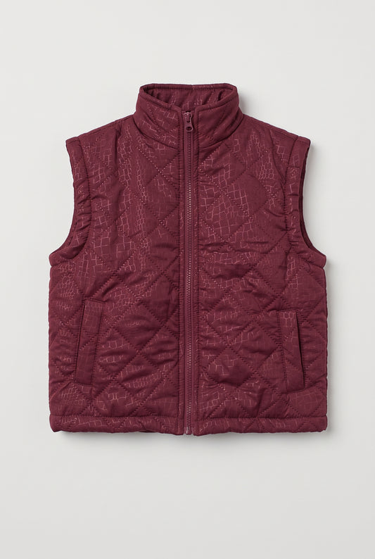 Burgundy Quilted Jacket