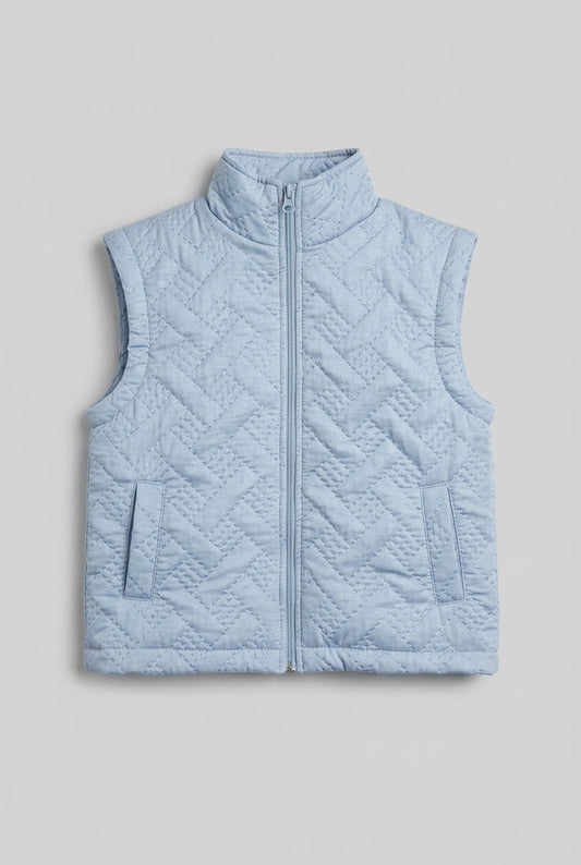 Sky Blue Quilted Jacket