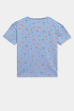 Girls Flower Printed T-Shirt