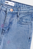 Girls Embroidered  Denim