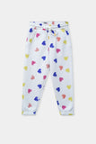 Girls Heart Printed Trouser
