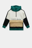 BOYS COLOR BLOCK HOODED TOP