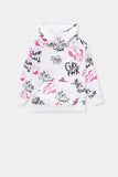 Minnie Printed Girls Hoodie