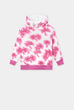 Girls Printed Hooded Top