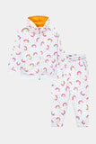 Rainbow Girls printed Zipper Suit