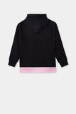 Girls Color Block Hooded Top