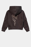 Chain Stitch Embroidered Hoodie