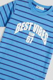 Boys Printed Striped Tee