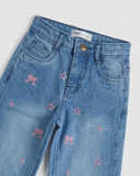 Girls Embroidered  Denim