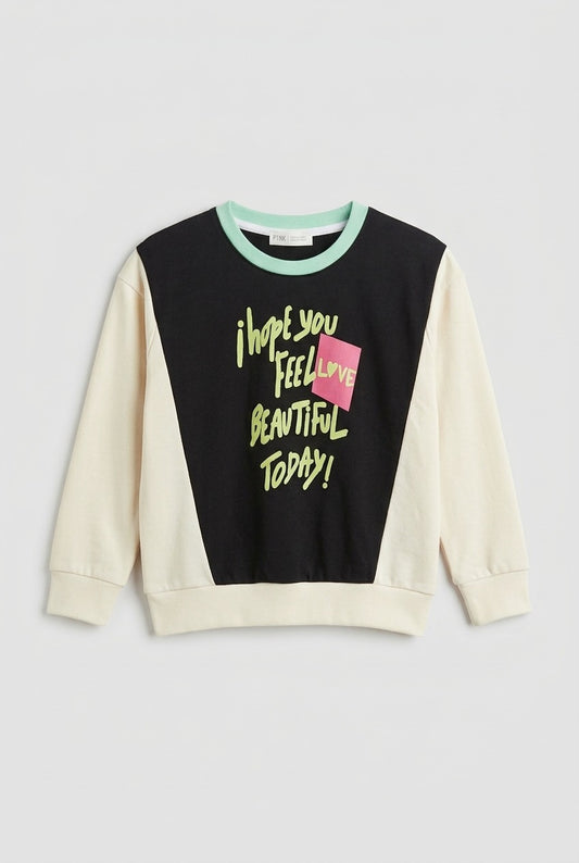 Feel Love Colorblock Sweatshirt