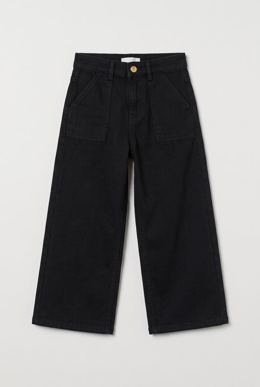 Noir Wide-Leg Denim