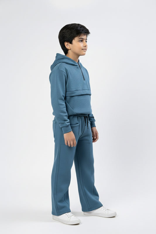 Trendy Half Zipper Hood