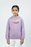Girls Graphic Long Hoodie